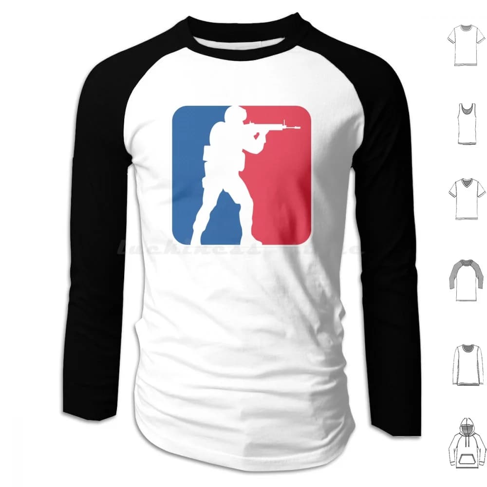 Cs: Go Logo / Counter Strike / Felpa con cappuccio tinta unita in cotone a maniche lunghe Counter Strike Logo Global Offensive Game Geek Fps Online