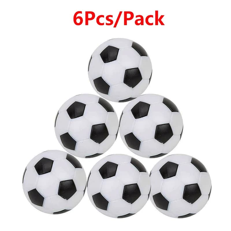 3.2cm 6Pcs/Pack Table Soccer Foosballs Game Replacements Mini Football Balls Black and White Tabletop Decor Kids Sport Gifts