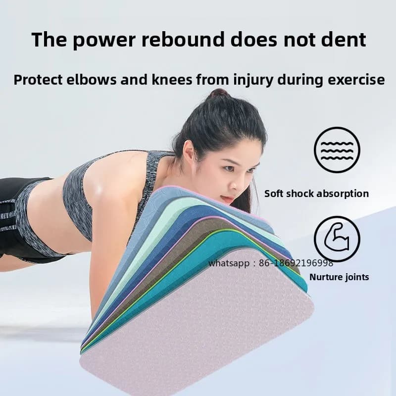 Tappetino Yoga per Fitness Domestico, Tappetino di Supporto per Esercizi, Tappetino Antiscivolo in TPE per Sport e Protezione Ginocchia