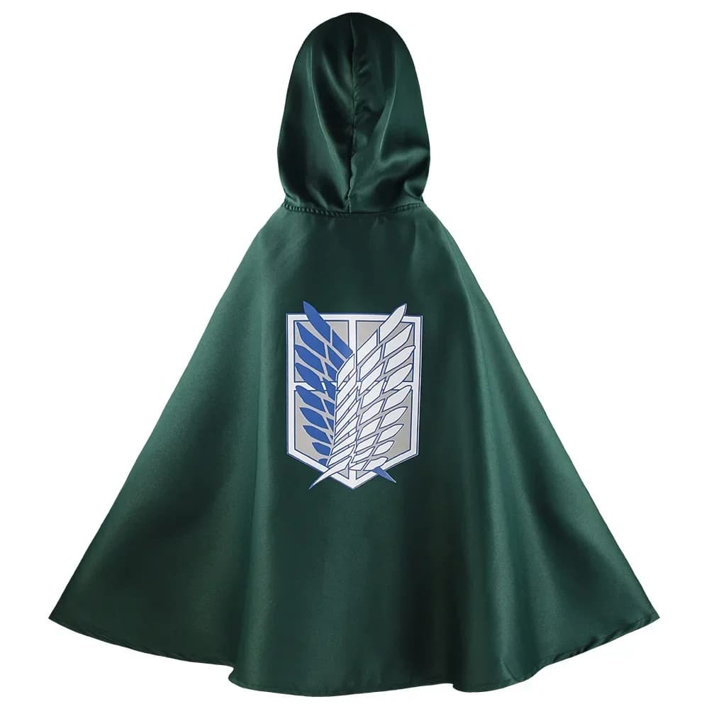 Cosplay Costumes Attack on Titan Adult Soul, Giant Mantle with Hood, Shingeki No Kyojin, Green Mantle of the Exploring Legion, Male Clothing