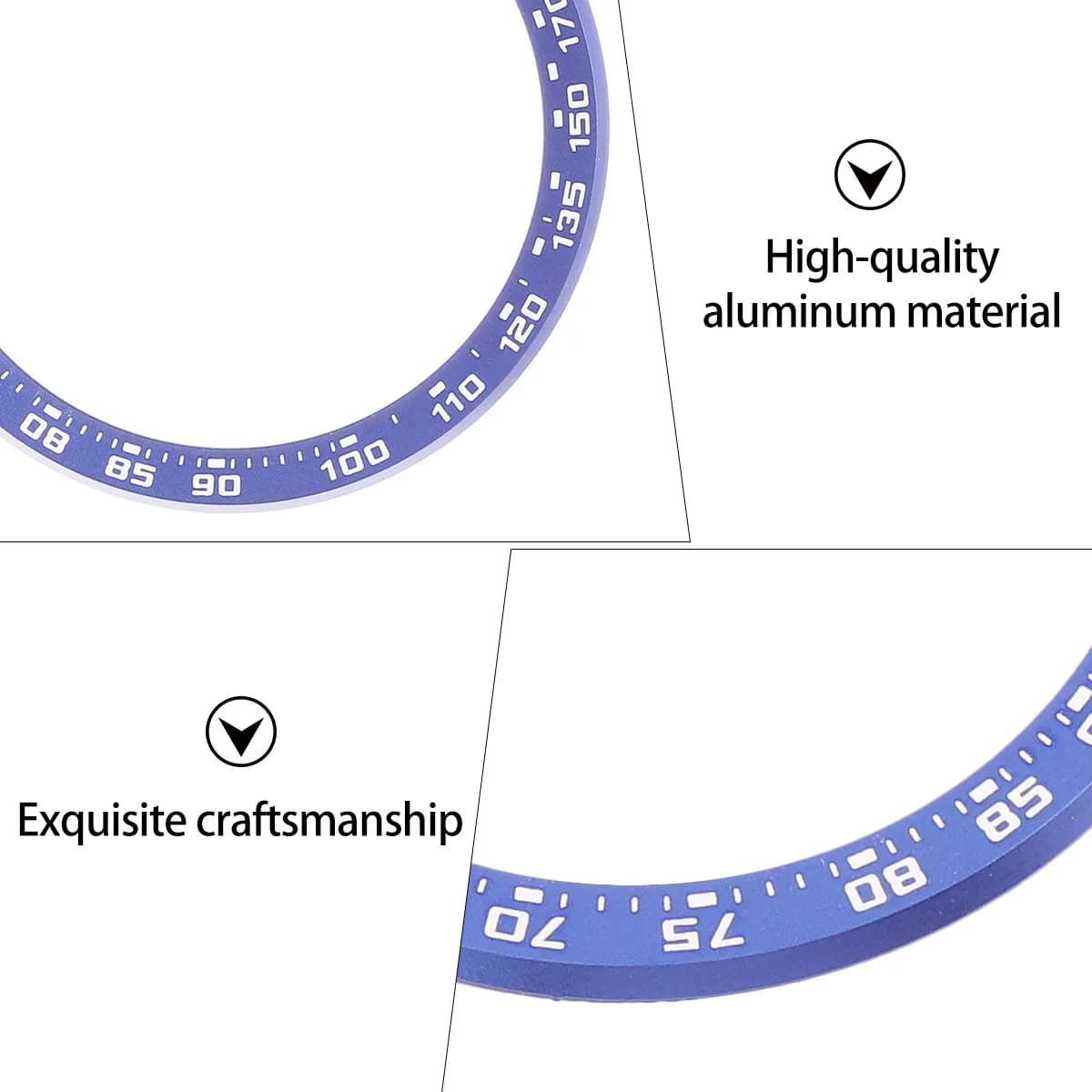 Anello per ghiera orologio da 47 mm, cover in metallo per smartwatch, accessorio protettivo alla moda, super leggero e antigraffio