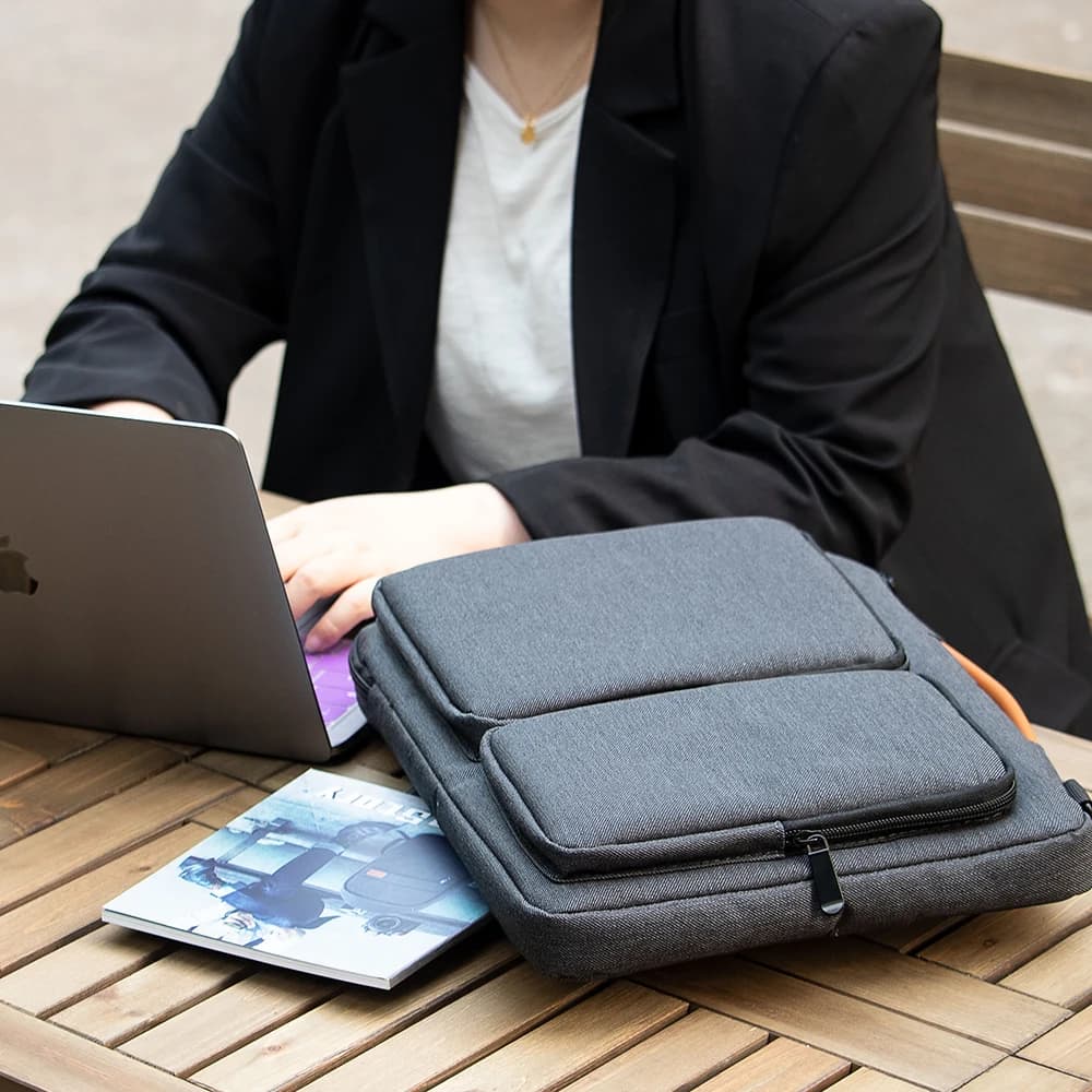 Borsa a tracolla per laptop, borsa per notebook da 14-15,6 pollici, custodia per laptop per Macbook Pro Air/HP Huawei, borsa per notebook nera