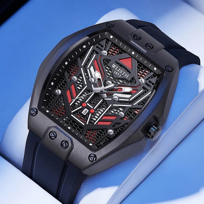 Luxury Men's Wrist Watch in Shape of Wine Bottles 2026, Quartz, Bright, Waterproof, Trendy