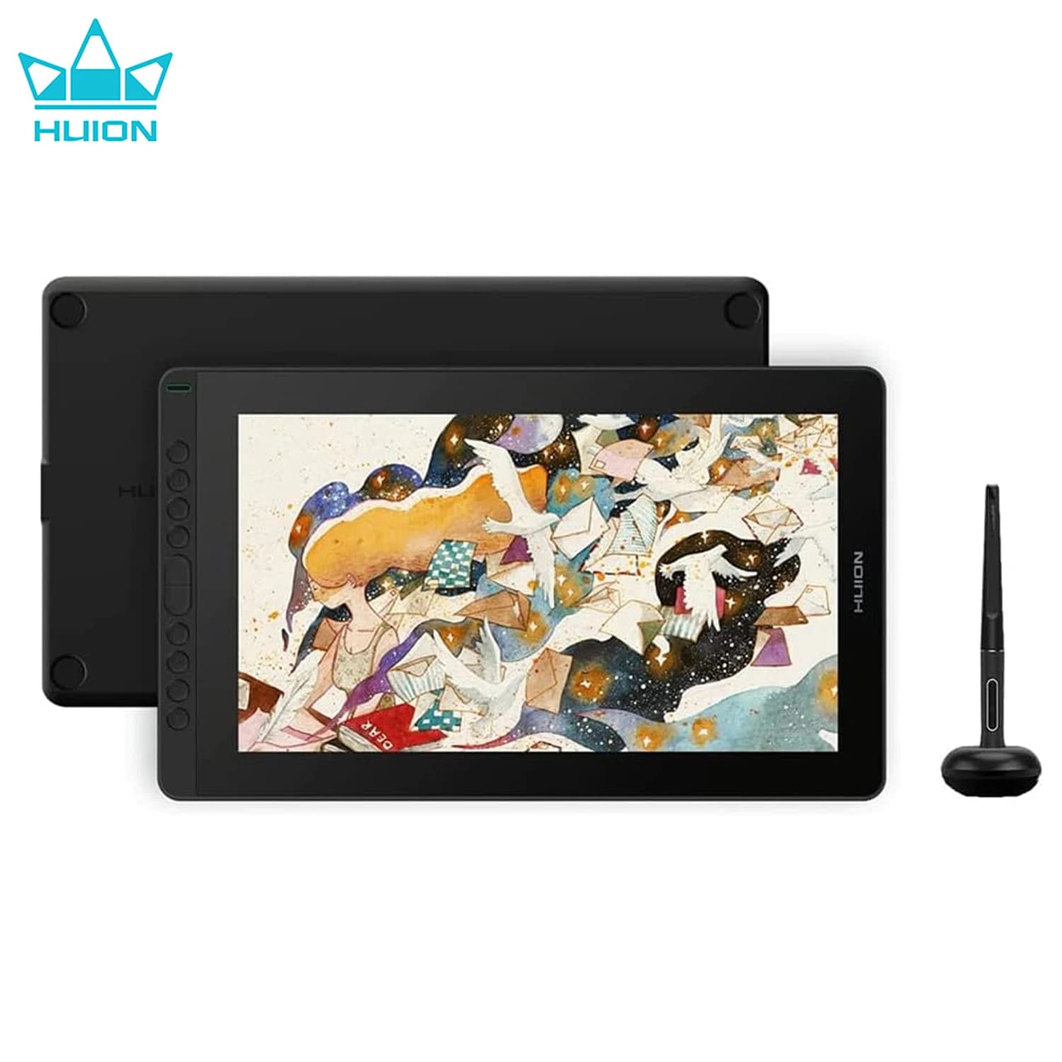 HUION Kamvas 16(2021) Tavoletta grafica con penna digitale senza batteria per Windows/MAC e Android 120% s RGB