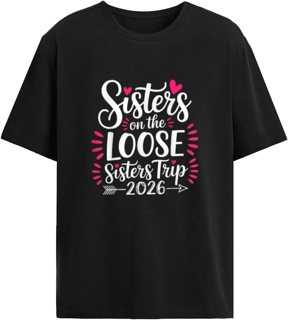 Sisters On The Loose 2026 Girls Trip Vibes Set di 1 t-shirt da uomo alla moda