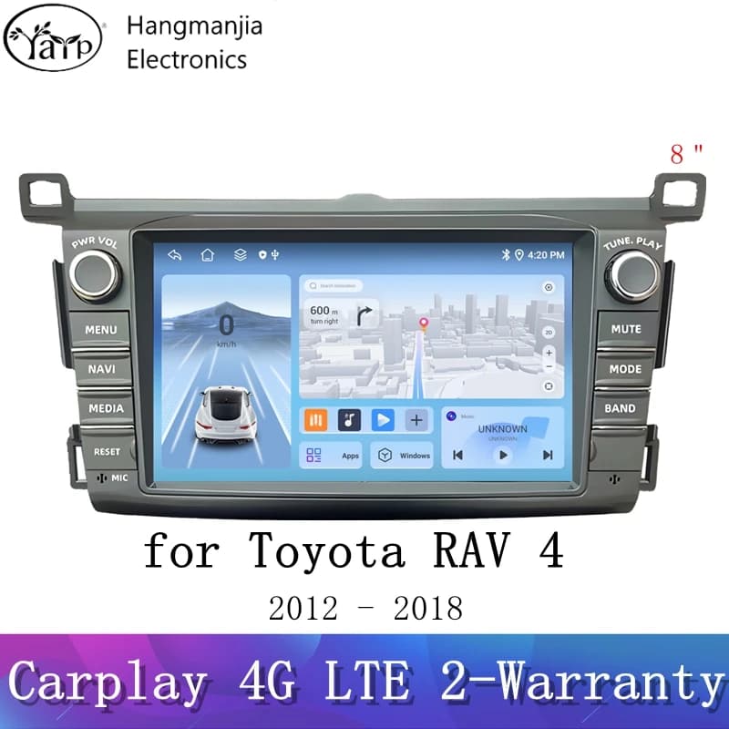 hangmanjia Wireless CarPlay Android Auto Radio for Toyota RAV4 RAV 4 2012 - 2018 4G Car Multimedia GPS autoradio 2din no DVD