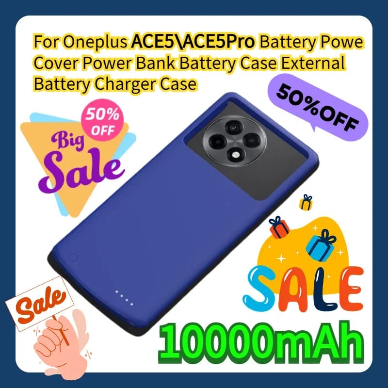 Custodia Batteria Esterna per Oneplus ACE5/ACE5Pro, Cover con Power Bank da 10000mAh