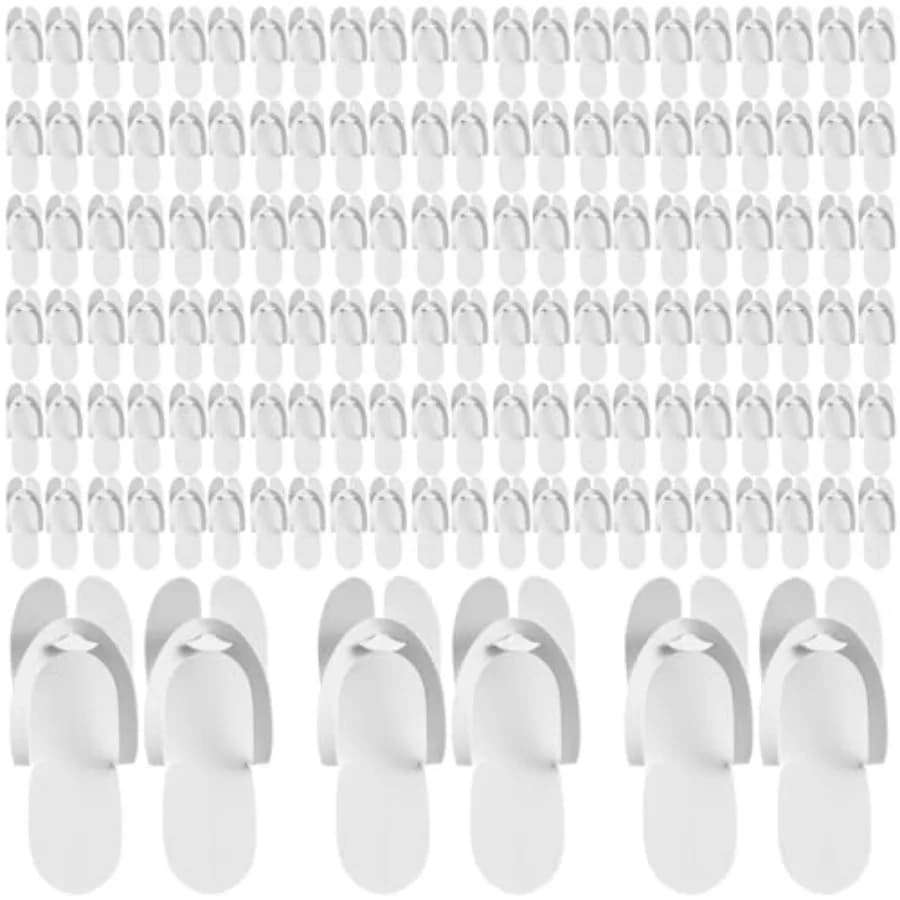 100 Paia di Ciabatte Monouso per Pedicure, Kit Infradito Monouso in EVA, Sandali per Pedicure Spa, Ciabatte per Ospiti, per Adulti