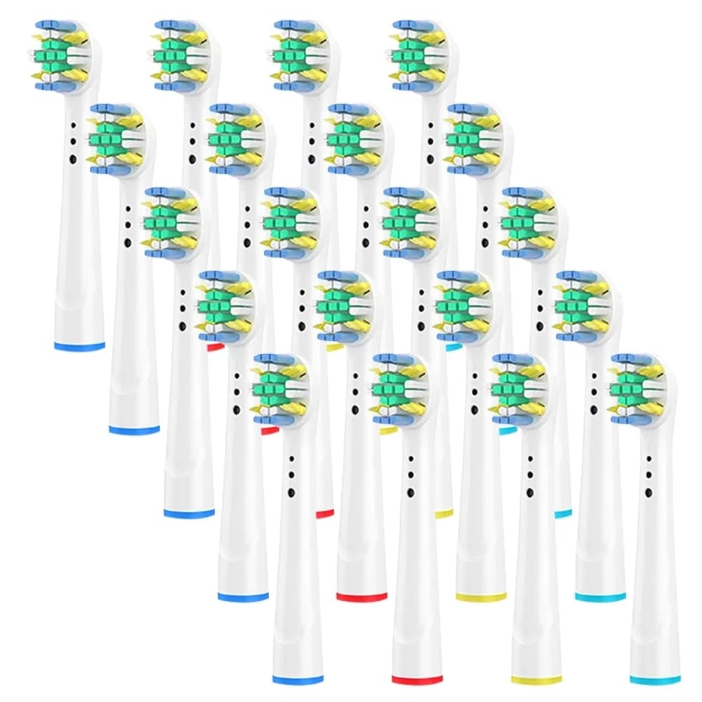 Testina per spazzolino elettrico sostituibile con filo interdentale 4/8/12/16/20 pezzi compatibile con Oral-B White, Power, Clean, Kids, Soft, Black, Action