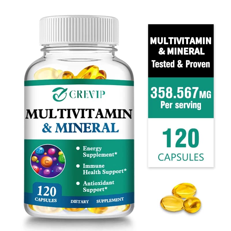 Multivitamin and Mineral Supplements - Blood Circulation, Improve Anemia, Supports Brain, Eye and Heart Health,Enhances Immunity