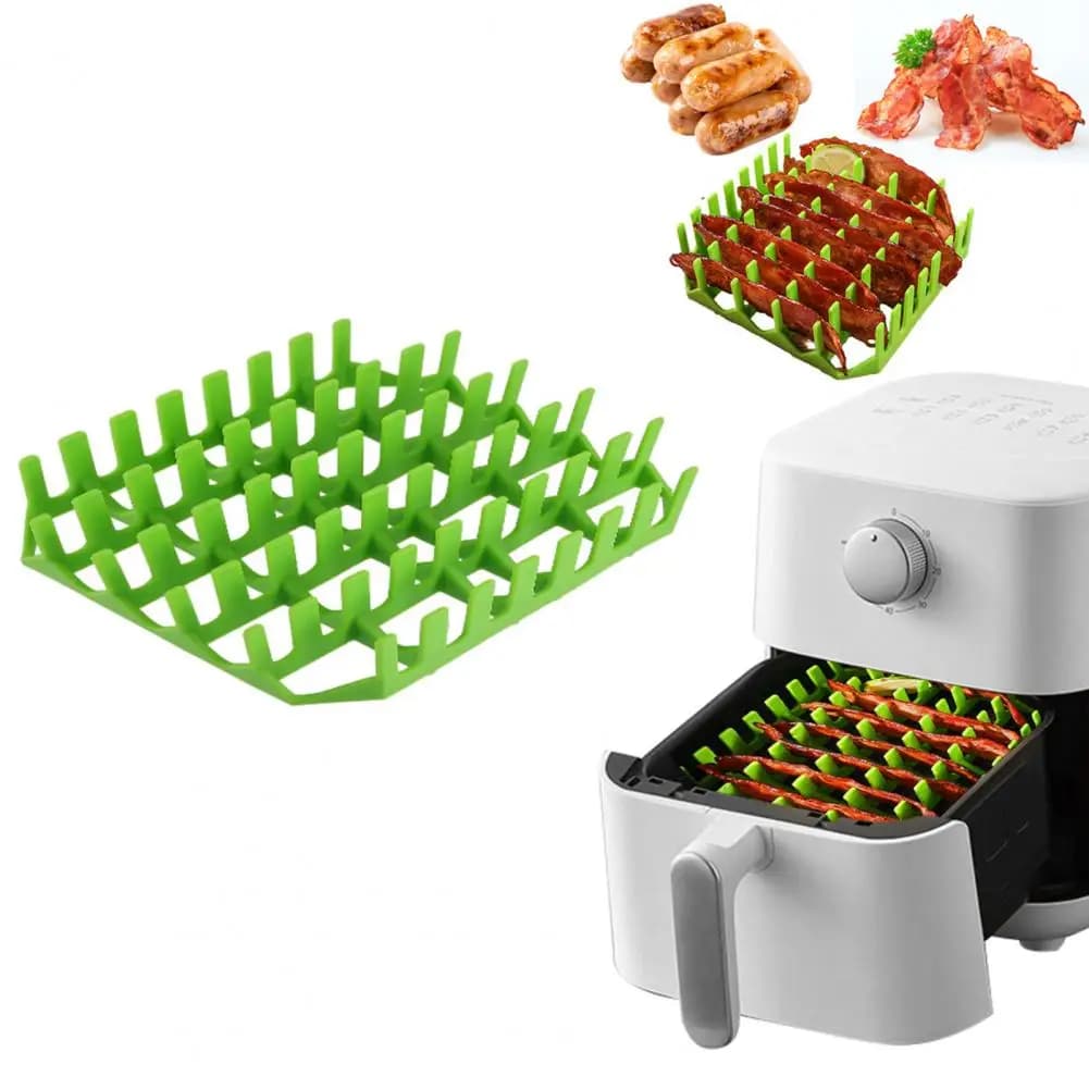 Cooking tool for family collection Non-stick carpet for air fryer Food Silicone Air Frying Machine with easy BBQ divider for squares