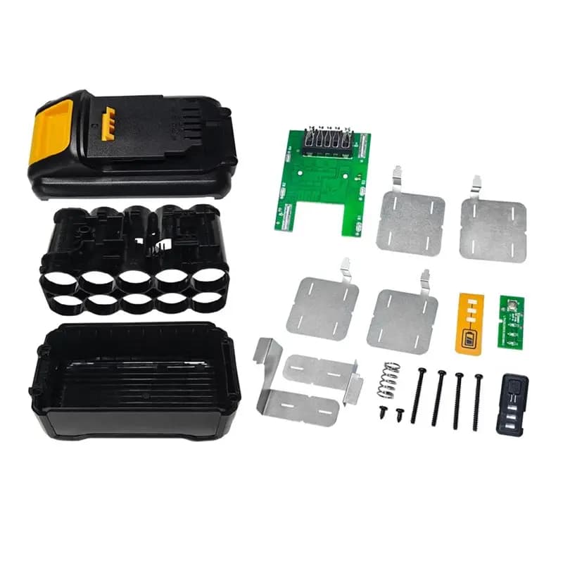 For 21V Power Tool Compatible 10Core 21700 Battery Storage Box Case Replacement Kit