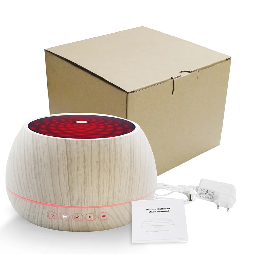Nuovo Diffusore di Oli Essenziali 2026 con Effetto Legno da 1000ml, Umidificatore ad Ultrasuoni, Diffusore per Aromaterapia, Generatore di Nebbia