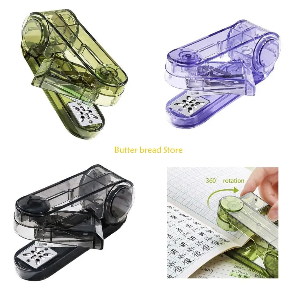 W89C Cucitrice da tavolo con rotazione 360 gradi Cucitrice manuale Cucitrice girevole facile da caricare Cucitrice per carta