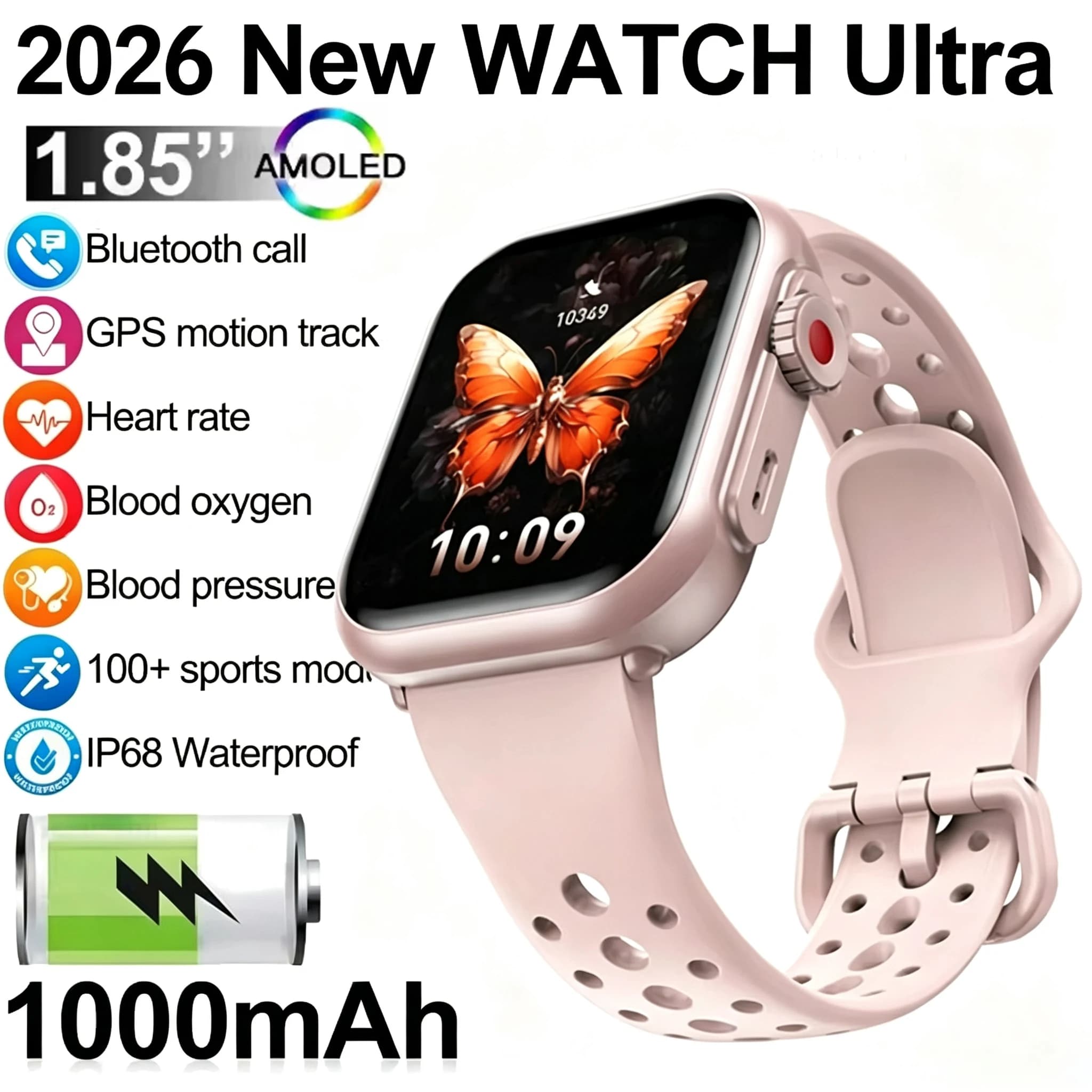 New Amazfit Bip 6 Watch Ultra 2 SE Men Women 1000mAh AMOLED Heart Rate 100+Sport Bluetooth Call GPS Track Waterproof Smart Watch