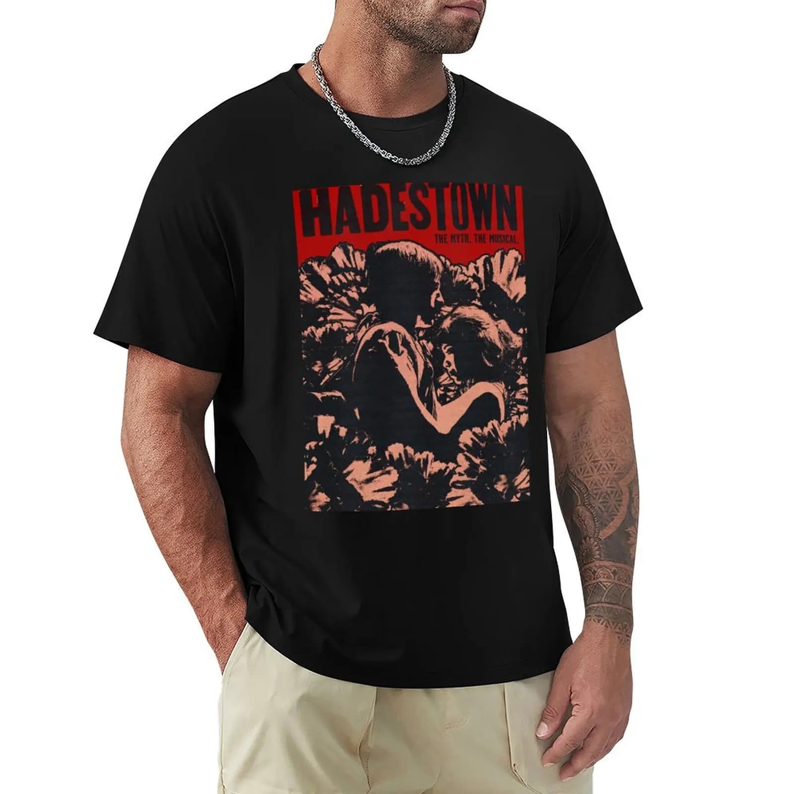 T-shirt con stampa del poster alternativo di Hadestown, maglietta con motivo alla moda