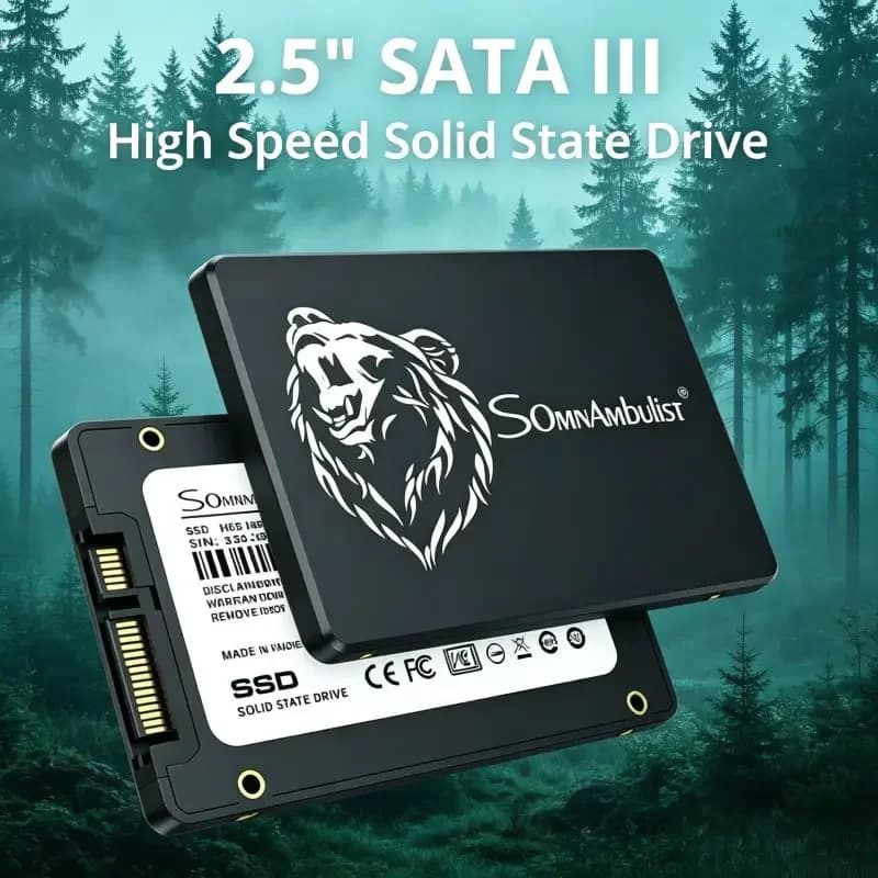 Designed for Daily Computing,Premium SomnAmbulist 2.5 Inch SATA3 SSD Provides Multiple Choices for Notebook and Desktop Computer