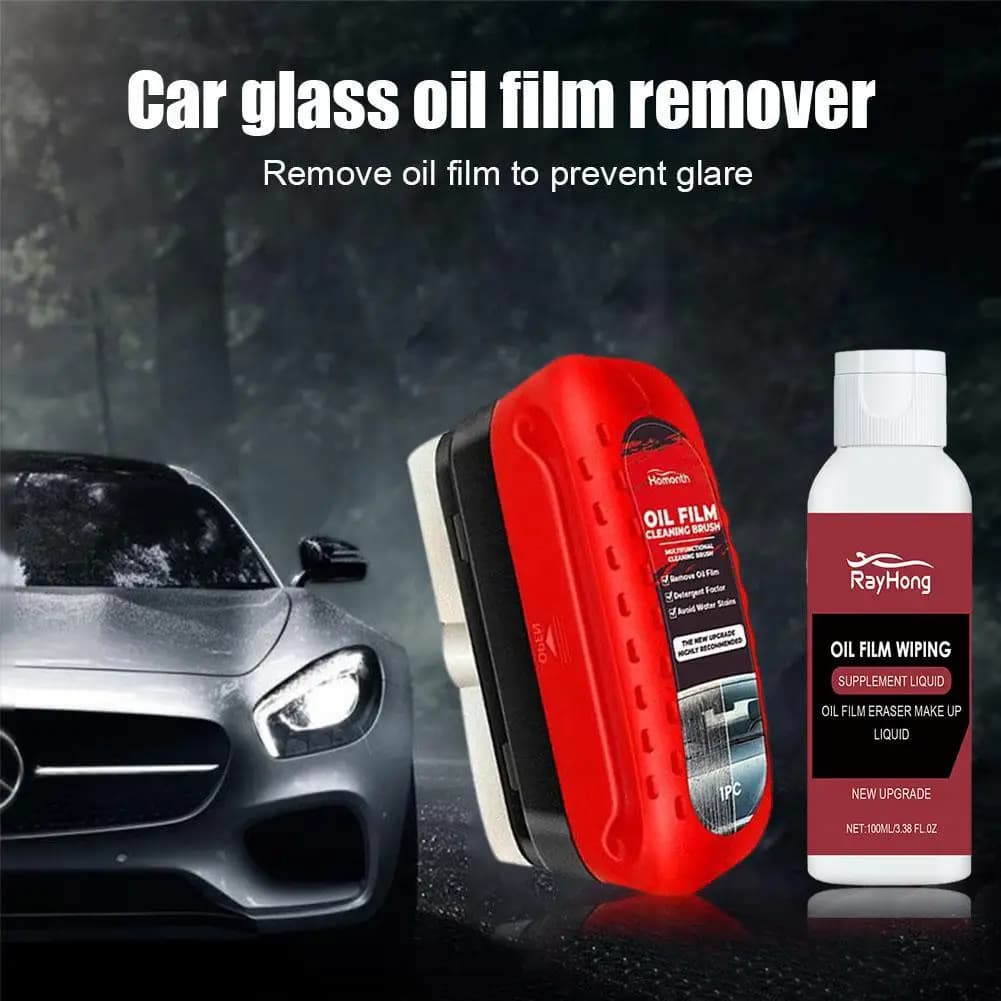 Rimozione della pellicola dell'olio del parabrezza dell'auto per i giorni di pioggia finestra automatica visione chiara rivestimento idrofobo spazzola per la pulizia della rimozione dello sporco forte