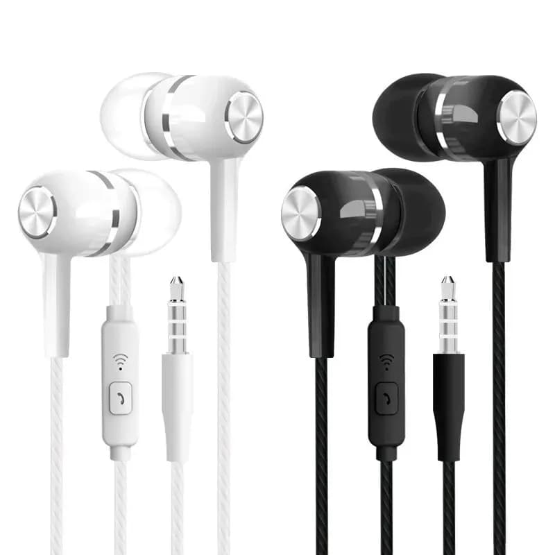 3.5mm wired headset in ear HIFI Heavy Bass earphones Monitor Stereo sports headphones with microphone