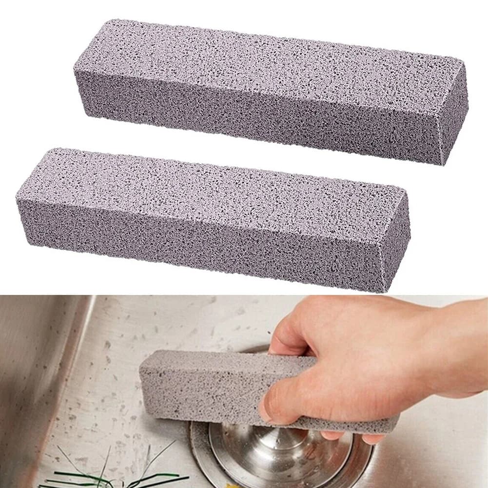 2 pezzi di pomice detergente pomice grigio tampone abrasivo detergente macchie-pietre adesive per la casa accessori per la pulizia della tazza del WC