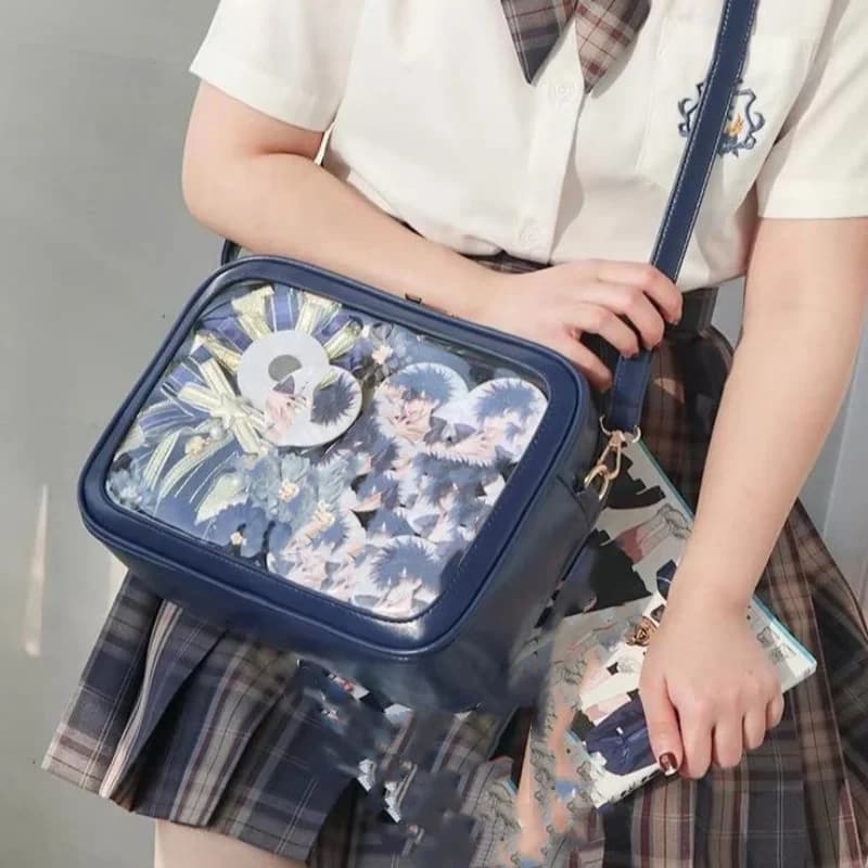 Borse a tracolla da ragazza giapponese per la scuola superiore, borse a mano JK in PU, Itabag trasparente, nuove borse da donna, borsa a spalla in pelle, Bolso