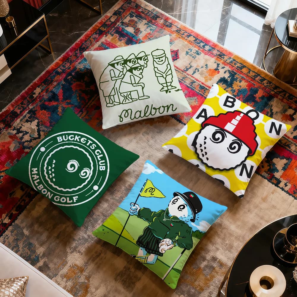 fashion art cool modern M-malbon G-Golf soft pillow cover for Sofa Home Living Room Decor Protective Covers hogar pillowcase