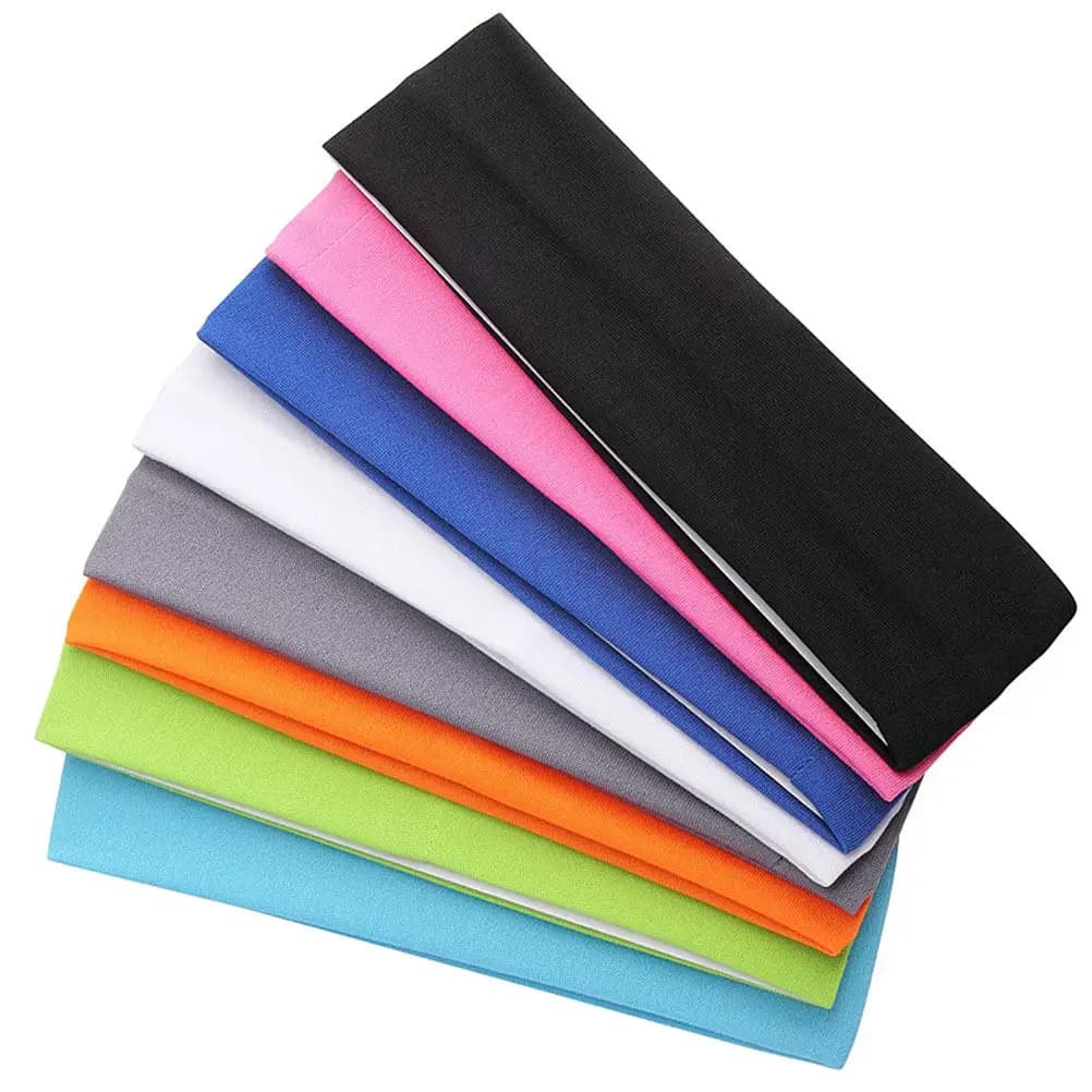 8 Pieces Fasce per Capelli Yoga Larghe in Cotone Elasticizzato, Fascette Sportive per Donne Girls Teenagers, per Softball, Volleyball, Basket, Cheerleading