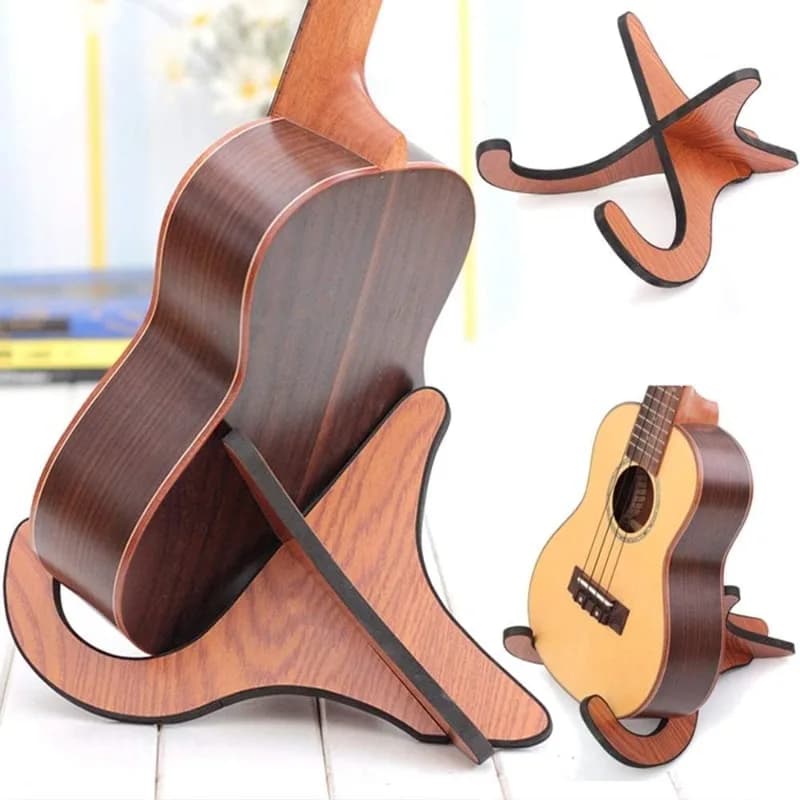 Supporto per Ukulele in Legno, Supporto per Chitarra Portatile a X, Espositore per Chitarra Folk, Classica ed Elettrica