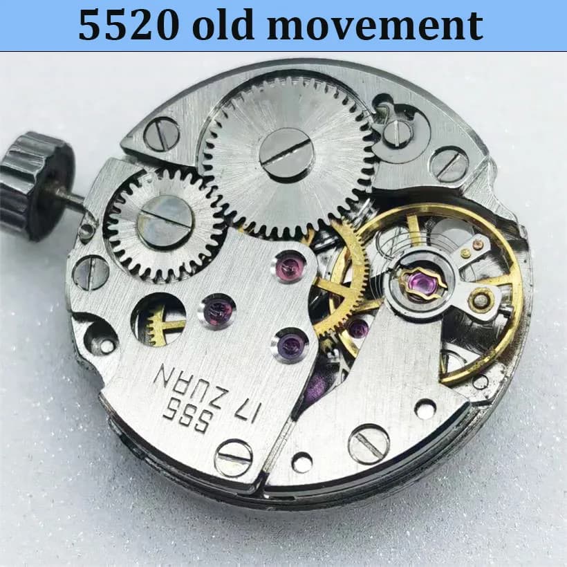 Movimento non funzionante 5520 per pratica, movimento vecchio e rotto, movimento smontato per pratica, accessori per orologi