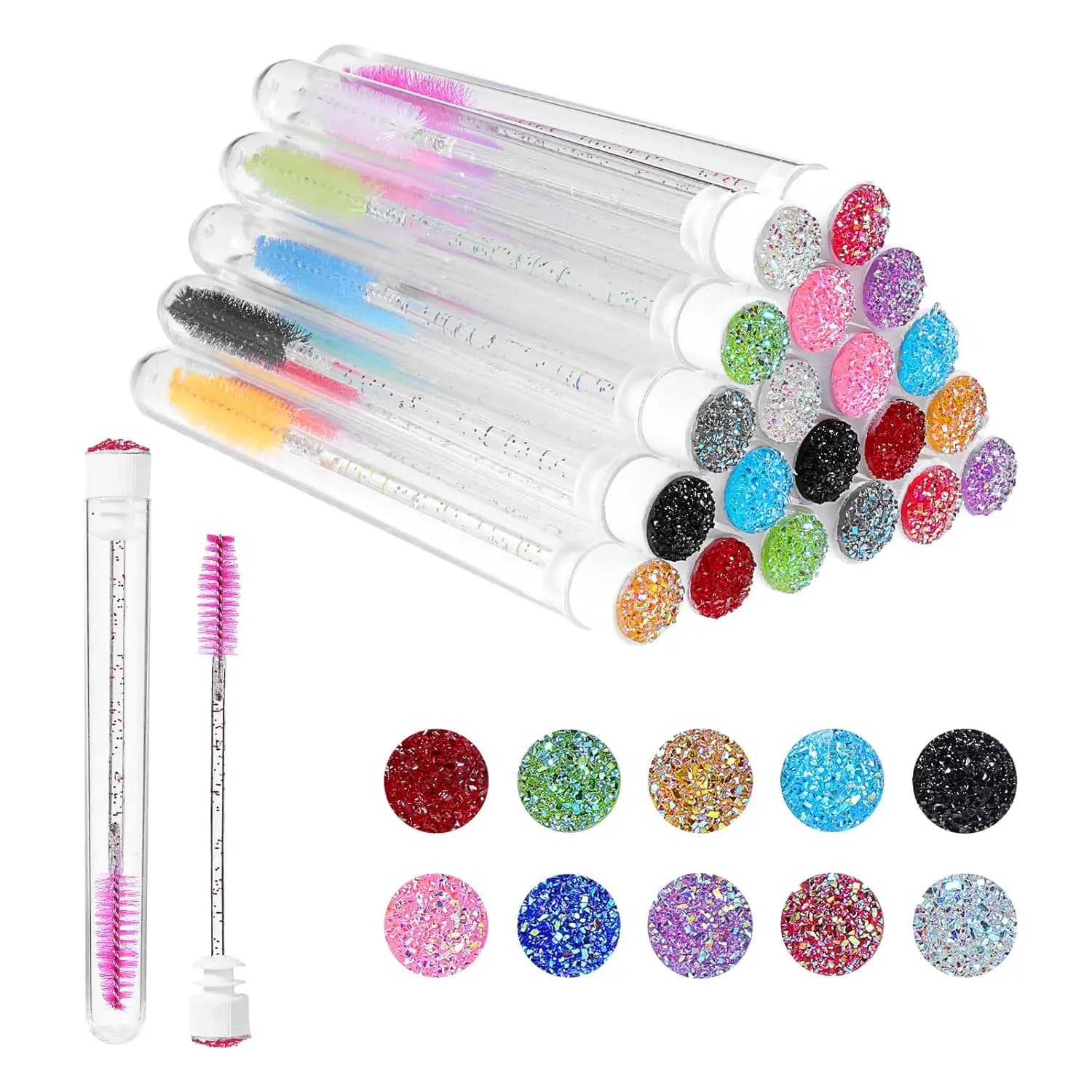 Eyelash Brush Lash Spoolies Tube Mascara Essence Eye Wands Replacement Folding Angle Extension Supplies Eyebrow Cleaning
