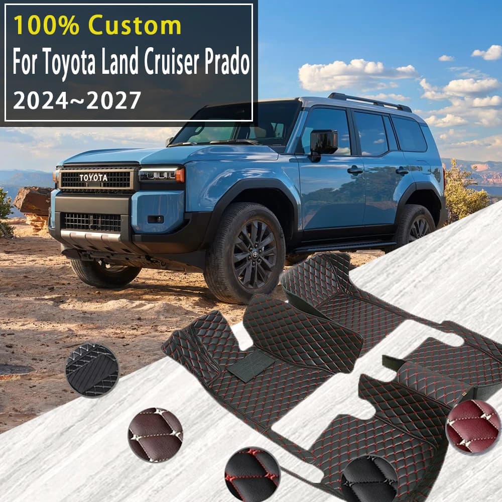 Tappetini per auto per Toyota Land Cruiser Prado 250 J250 LC250 2024-2027 Tappetini per auto personalizzati Copertura per tappeti Accessori interni