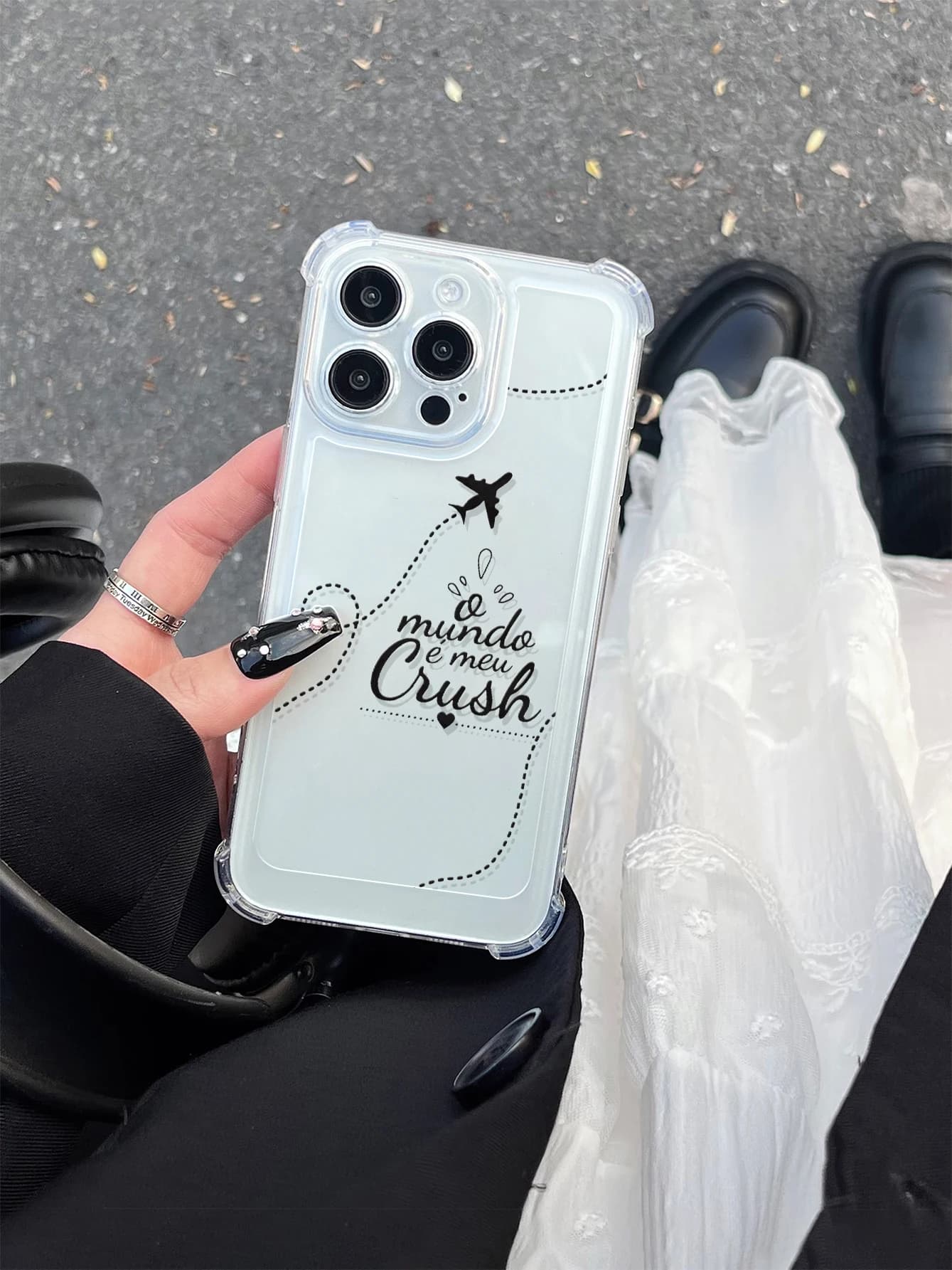 Travel Airplane Clear Shockproof Phone Case Reinforced Corners For IPhone17 16 15 14 13 12 11 Pro Max Minimalist Aesthetic Cover
