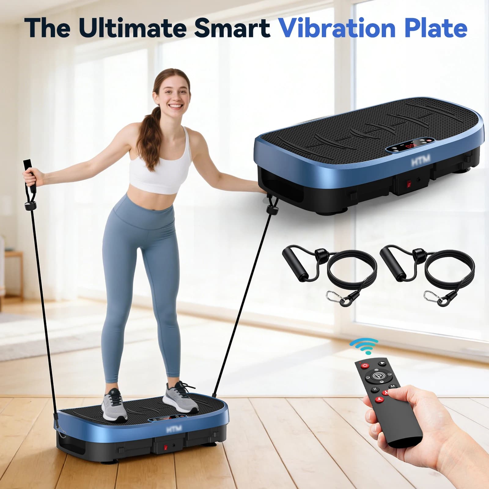 Vibrant Platform for Fitness with 120 levels, Silent and Anti-slip, Total Body Exercise Machine, Home Gym for Slimming and Muscle Relaxation