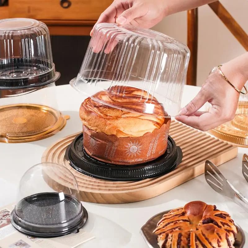 10 Pezzi Contenitori per Torte Trasparenti Riutilizzabili da 4/6/8/10 Pollici, Scatole Rotonde per Pasticceria, Formaggio, Mousse, Confezioni Alimentari
