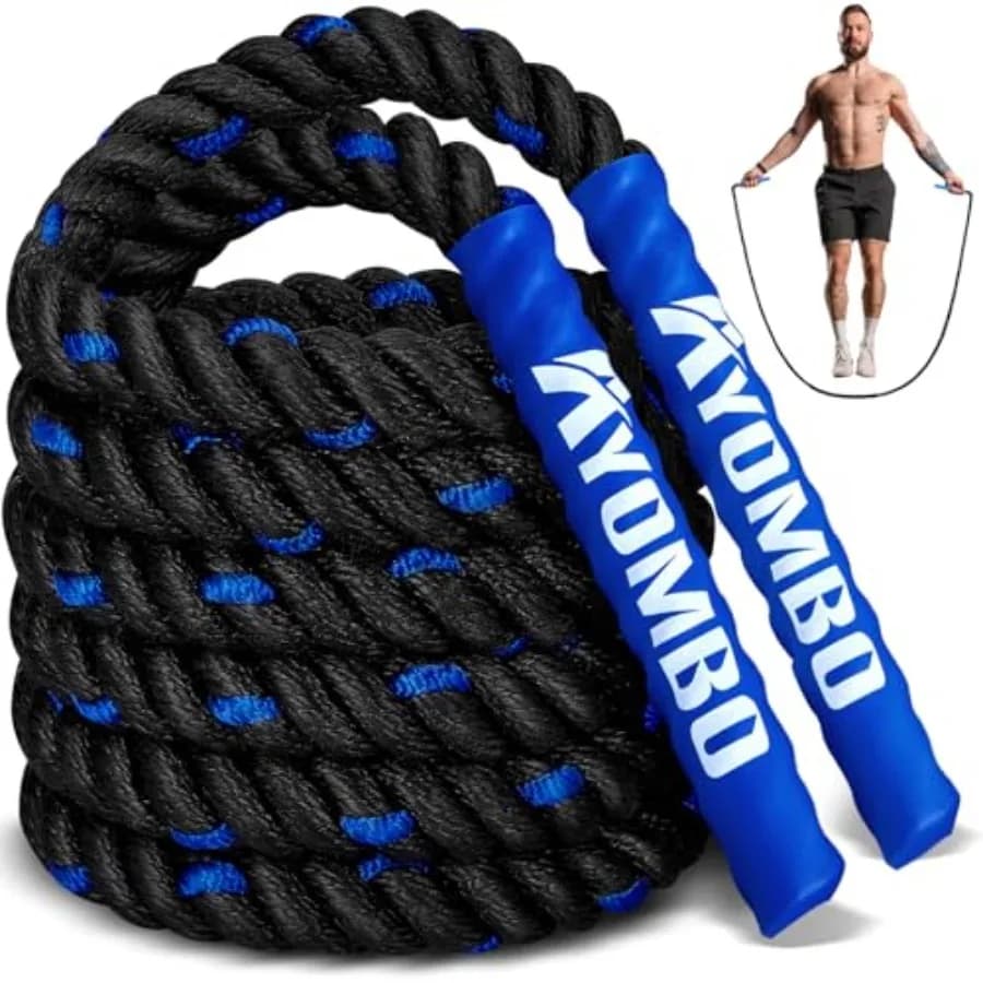 Corda per saltare, Corda per saltare con pesi per il fitness, Attrezzatura da boxe, Corde per saltare per uomo e donna, Corde per saltare da allenamento, Suita