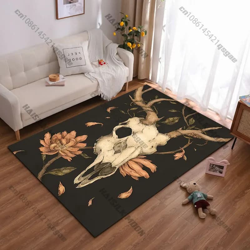 Tappeto Yoga per Soggiorno, Tappeto Decorativo per Bambini, Tappetino per Gattonare, Zerbino, Tappeto Area Gioco - Bellezza Naturale e Equilibrio Intrecciati