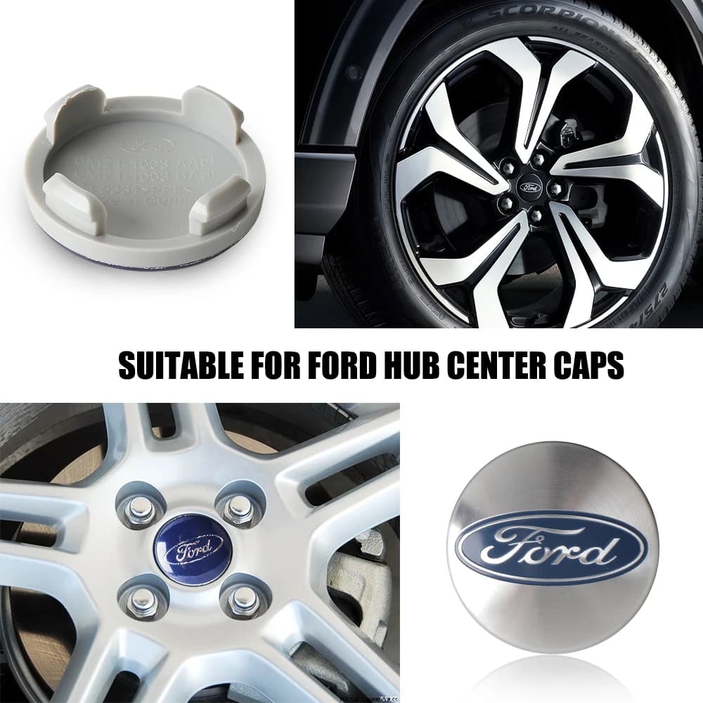 4Pcs 54mm For Ford Fiesta Mk7 Focus Mk3 F150 Mondeo C-Max Fusion Ranger Escort Kuga Mustang Car Wheel Center Hub Cap Badge Cover