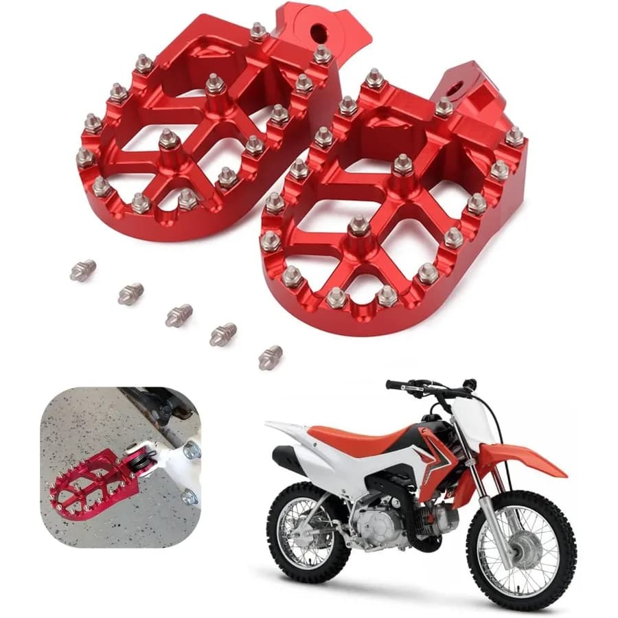 Pedane CNC Pedane Pedali per Z50R 8099 XR50R 0103 XR70R 9703 XR80R XR100R 8503 CRF80F CRF100F 0513 Moto Rosso Du