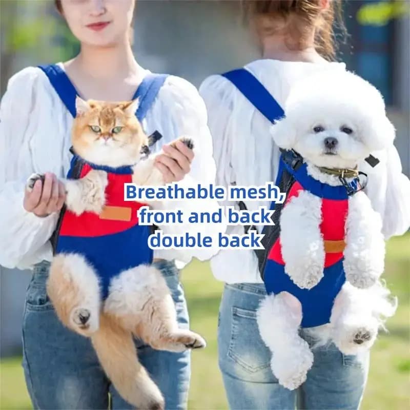 Pet Pet Dog Carrier Pet Front Carrier Zaino per cani a mani libere per cani di piccola taglia e media Gatti Viaggi all'aperto Escursionismo Ciclismo