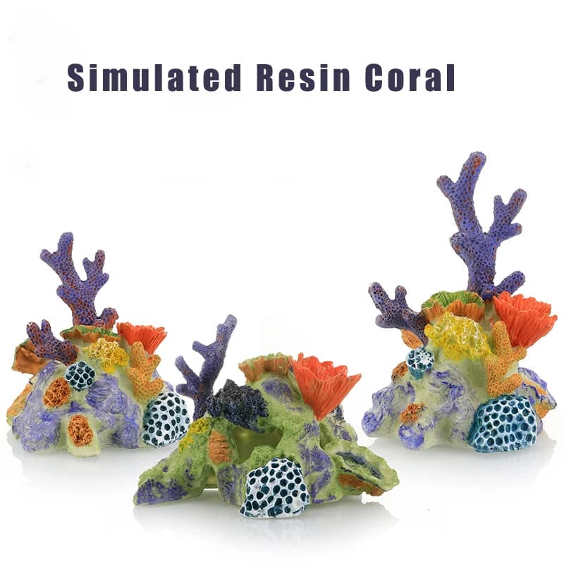 Acquario pianta artificiale simulato corallo paesaggistica ornamento decorazione Micro paesaggio resina marina decorazioni per acquario