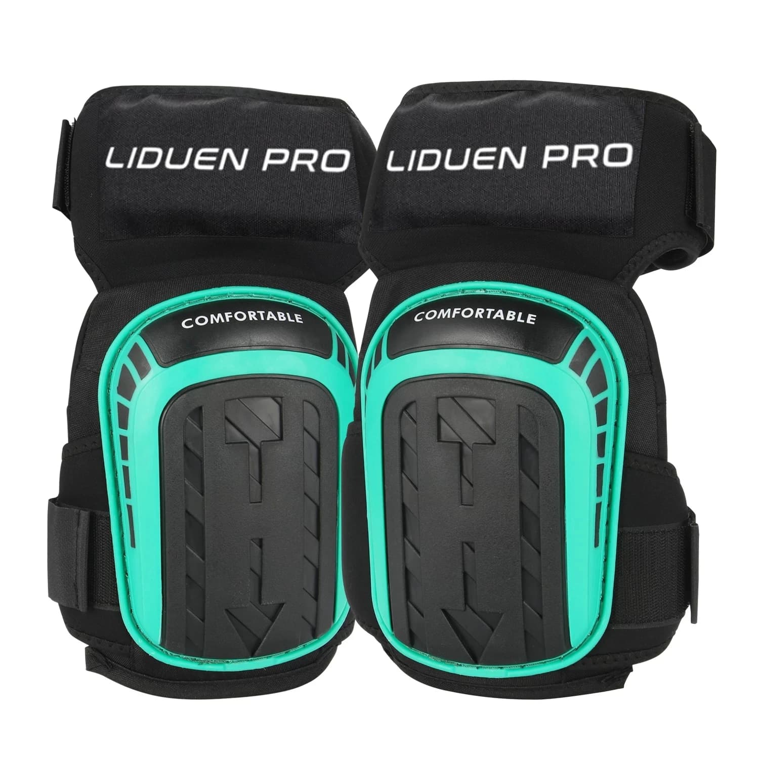 New professional black blue knee pads with durable foam padding and comfortable gel for working, gardening, building