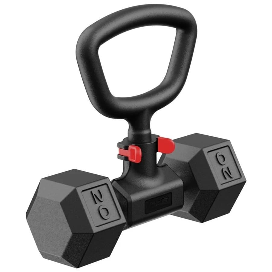 Kettlebell Converter: Turn handlebars into Kettlebell for home training, adjustable weights up to 50 kg, 90 degrees rotation