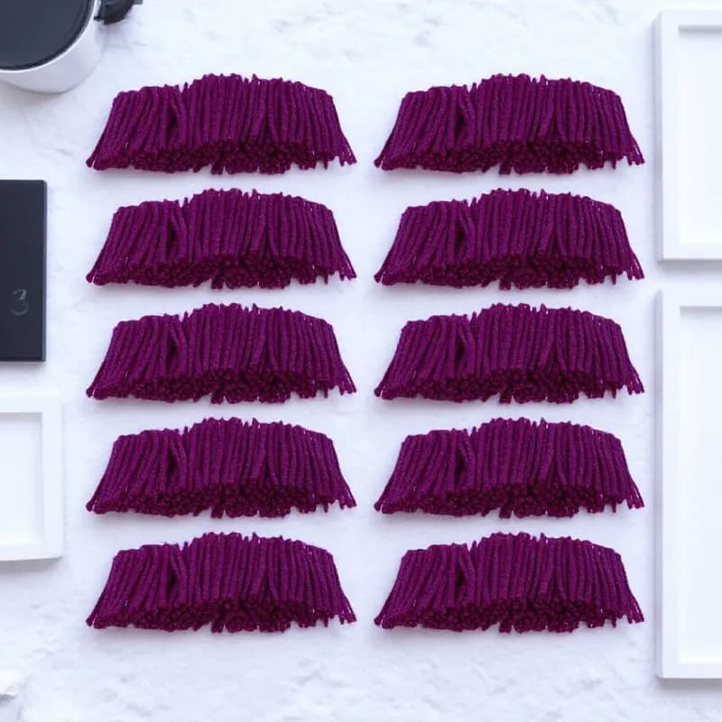 10 Latch Hook Yarn Rolls, Soft But Resistant, Acrylic, Ideal for DIY Carpets, Bearings and Crochet Works