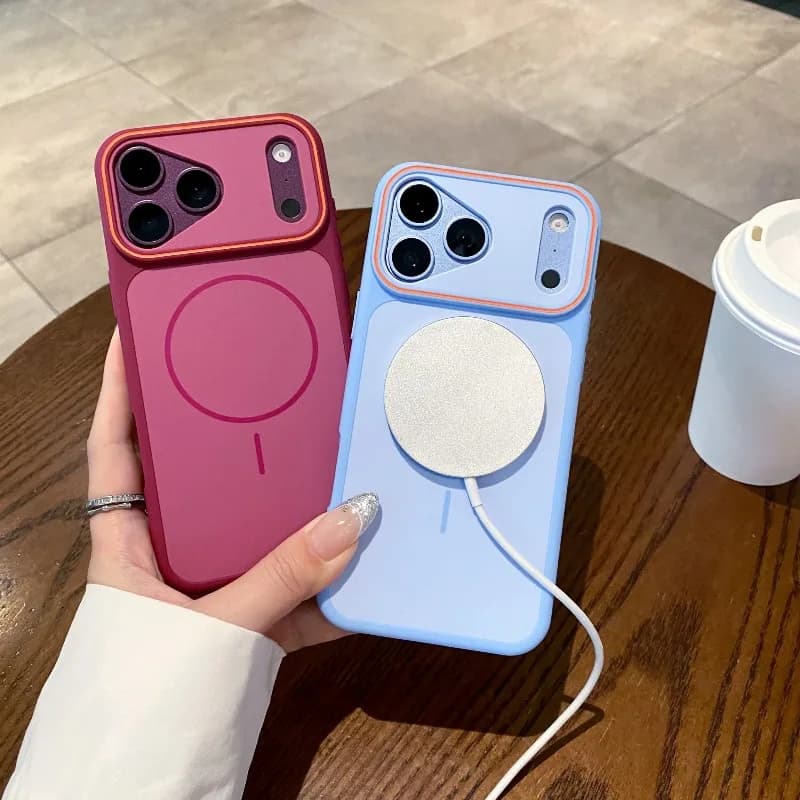 Luxury Light Thin Heat-Dissipating Matte For Magsafe Case For iPhone18 Pro Max 17 16 15 14 13Wireless Charging Solid Color Cover