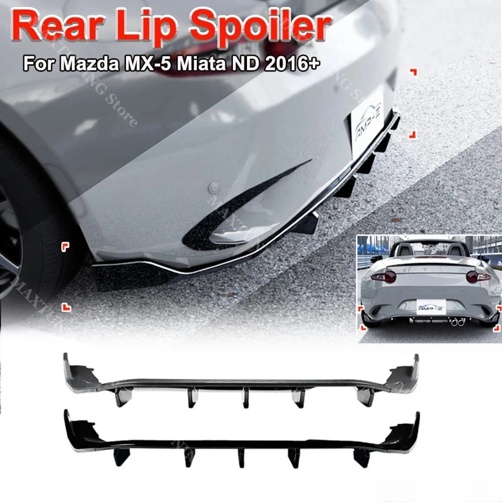 Maxton Style Paraurti Splitter Per Mazda MX-5 Miata ND RF Roadster 2015-2025 Diffusore Posteriore Lip Spoiler Modifica Car Body Kit