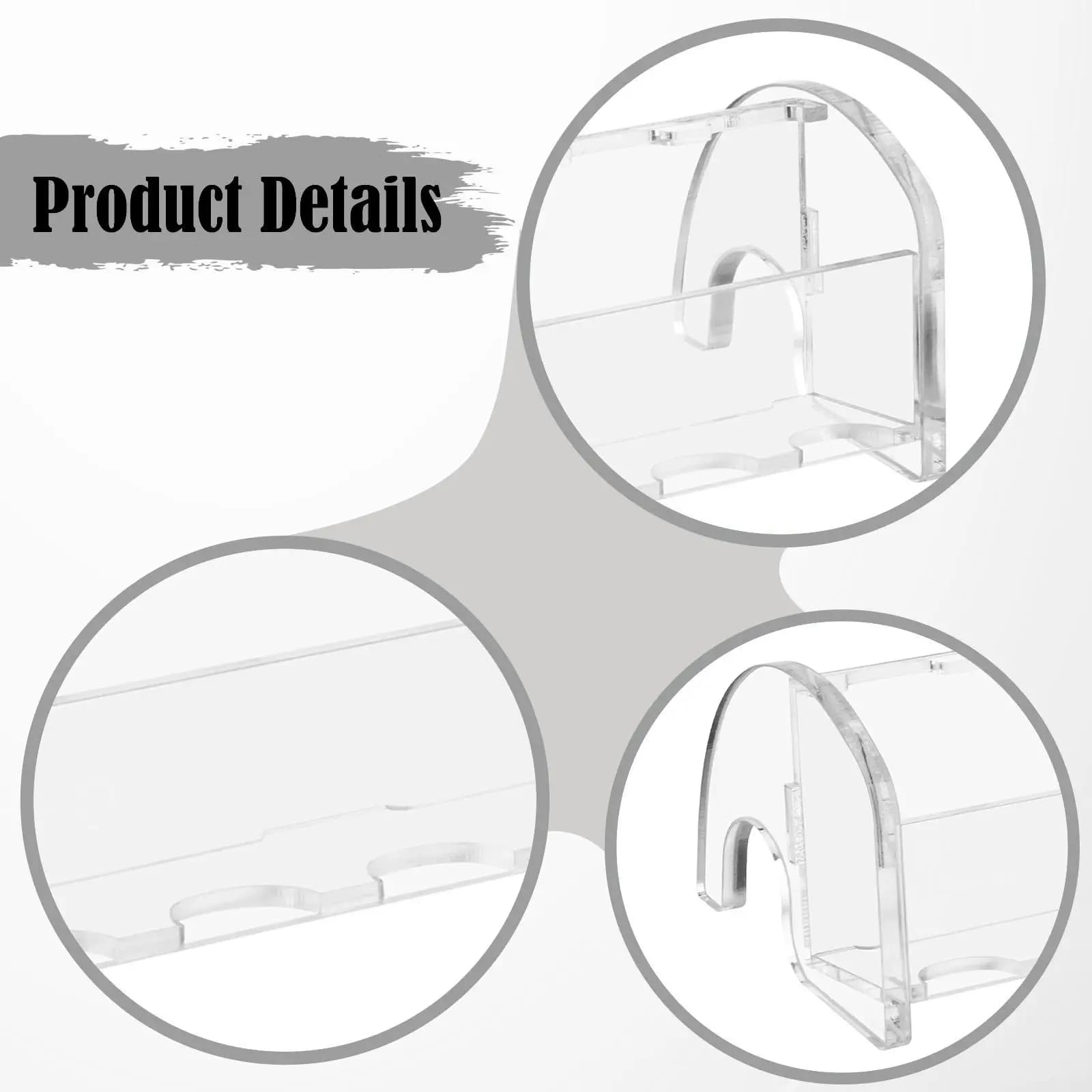 Portaspazzolino compatto in acrilico trasparente, contenitore portaoggetti per accessori da bagno eleganti
