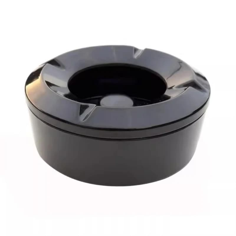 Windproof round ashtray, eco-friendly, portable, for car and home, smoker accessory, heat-resistant, bar tool