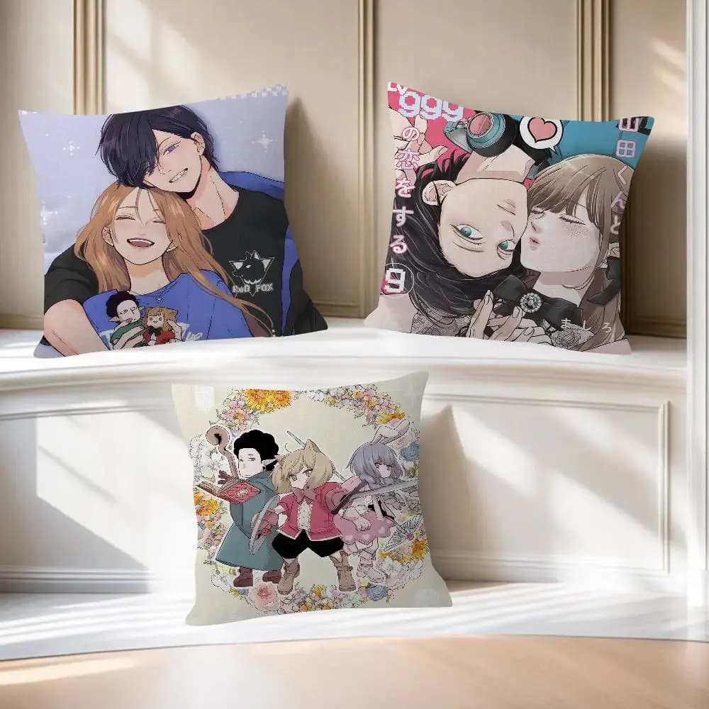 Fodera per cuscino Anime My Love Story With Yamada-kun At Lv999 Maple Design, decorazione per la festa del raccolto autunnale, fodera per cuscino decorativa per le vacanze