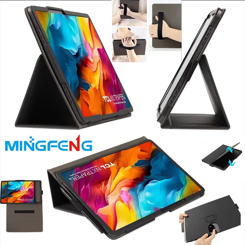Custodia compatibile con Fro TCL NXTPAPER 14 Custodia per tablet 9491G da 14,3 pollici Custodia protettiva con supporto pieghevole con portapenne e polso