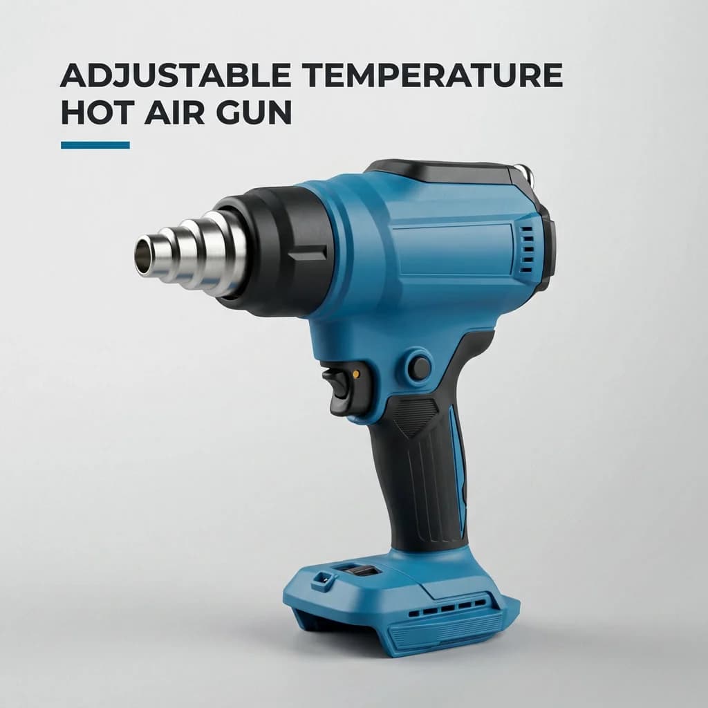 18V Heat Gun Shrink Wrapping Tool Hot Air Soldering Thermal Blow Dryer with LED Display Electronics Crafting No Battery